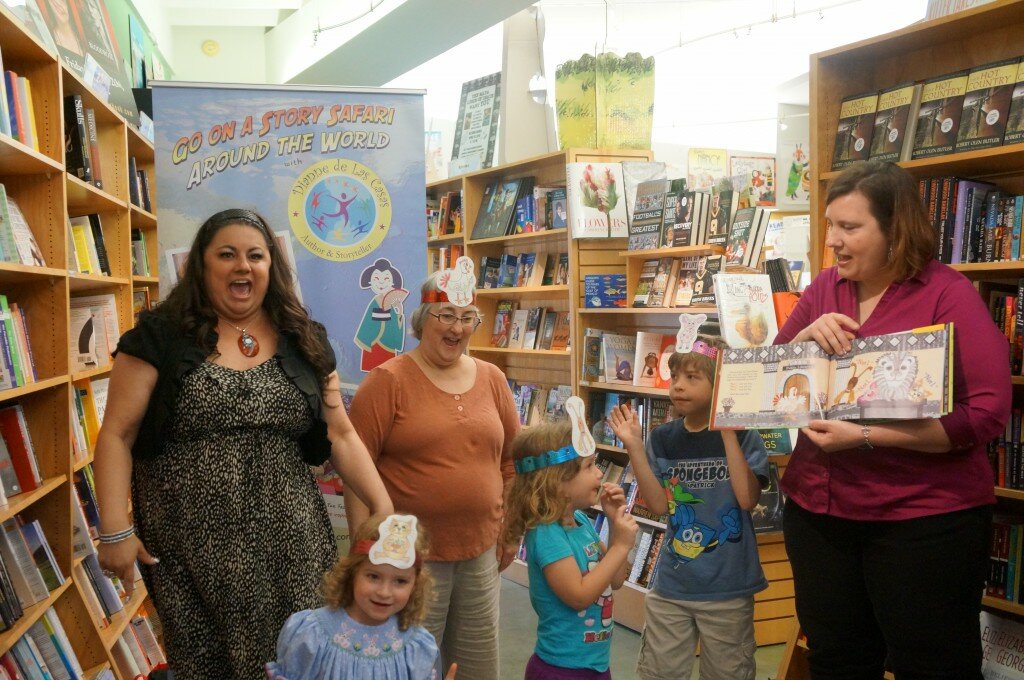 Performing The Little "Read" Hen with the help of Judith Lafitte and children from the audience.